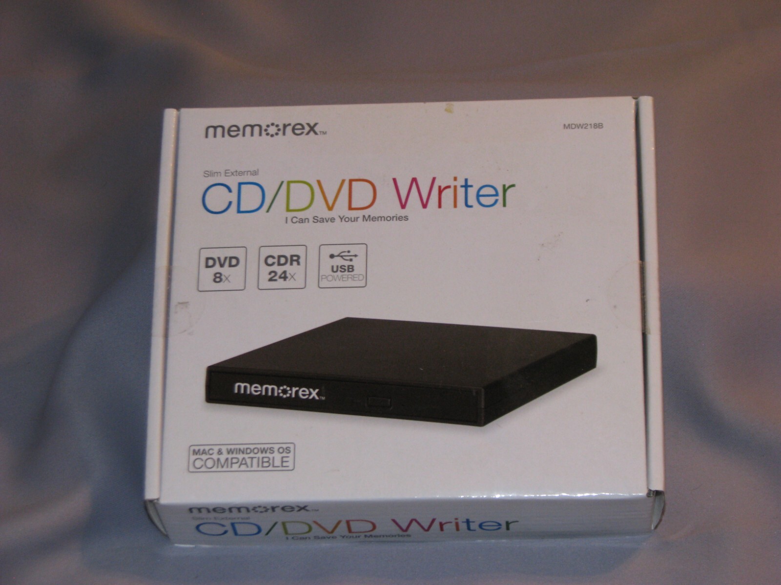 Memorex Slim External CD/DVD Writer, DVD 8X, CDR 24X, USB Powered.ModelMDW218B eBay