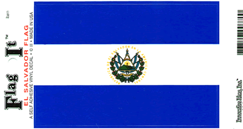 El Salvador Flag - Vinyl Decal Sticker 3.5'' x 5'' - Picture 2 of 2