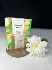 Bath & Body Works Shea Butter-Cleansing Bar 5oz Soap Sealed-Pair Cucumber Melon