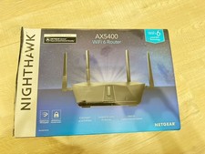 Netgear Nighthawk RAX54 AX5400 6-Stream Wi-Fi 6 Router Black Dual-Band Open Box