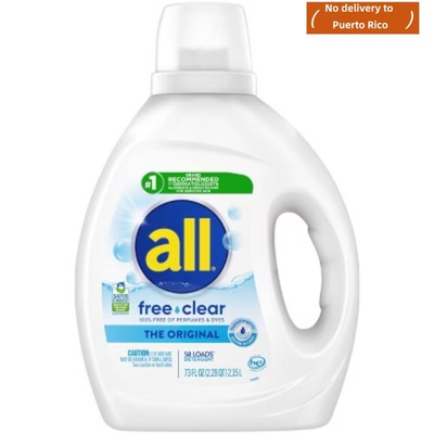 #ad New All Liquid Laundry Detergent Free Clear for Sensitive Skin $18.35