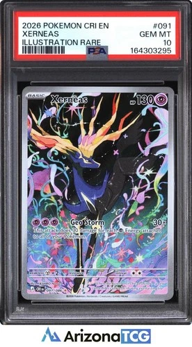 Pokemon 2026 Xerneas 091/086 Illustration Rare Chaos Rising GEM MINT PSA 10