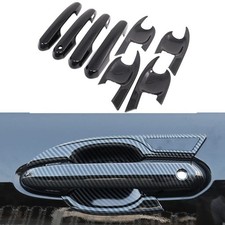 LEXLEY 8Pcs Carbon Fiber Style Door Handle Cover Trim Door Bowl Cover Exterio...