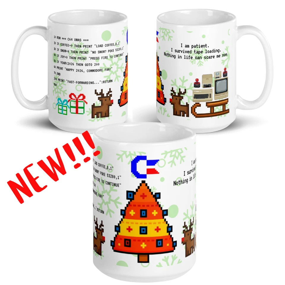 Commodore Cambio de Color - NAVIDAD - 15oz Taza para Real C64 Legends ¡NUEVA!!! Foto 2 de 4