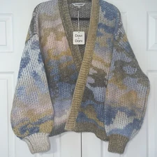 Davi & Dani Colorful Knit Oversized Cardigan Women’s Sz Large NWT