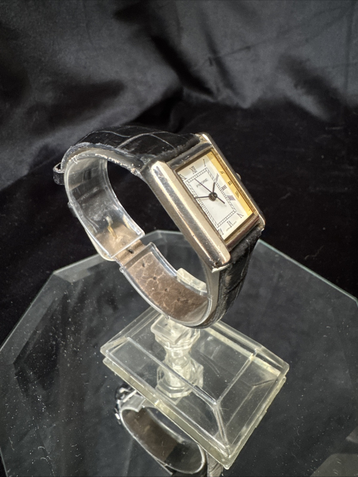 Pedre Watch Rectangular Face Roman Numerals Genui… - image 9