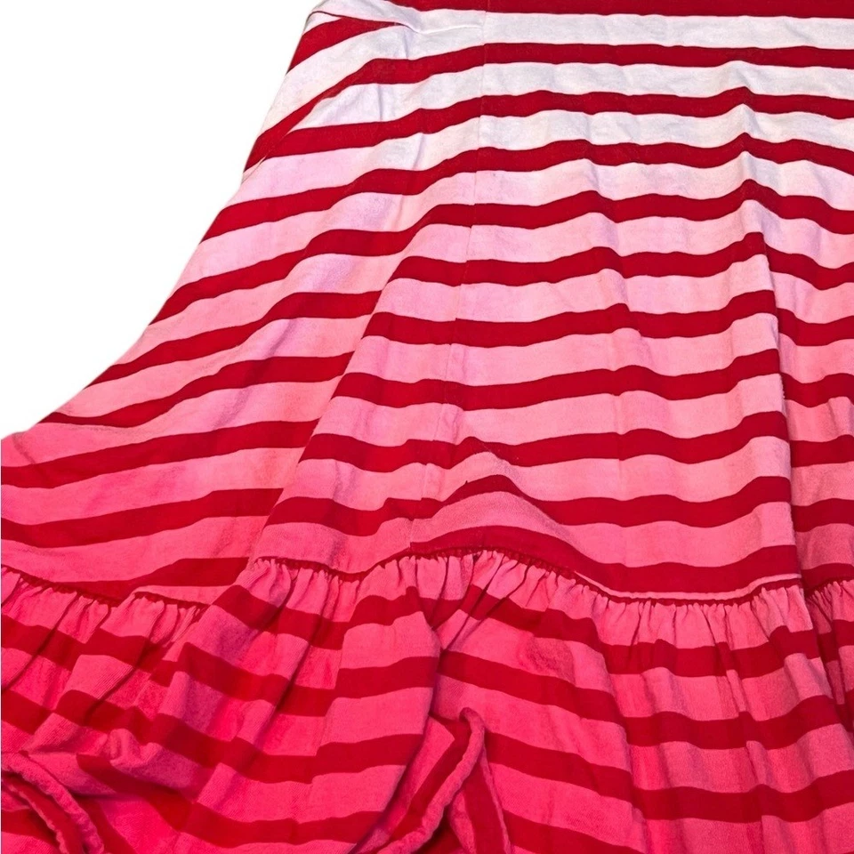 Vestido sin mangas con volantes blancos y rojos con alas de papel con correas de espagueti, talla 8 Foto 3 de 4