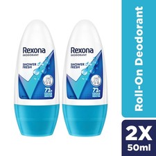 Rexona Powder Dry Underarm Roll On Deodorant For Women Pack of 2 x 50ML