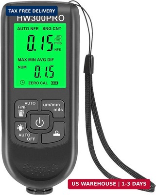EMVANV Paint Thickness Gauge, Digital Meter Probe Paint Thickness Gauge Zero Cal