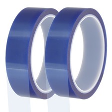 PET Heat Tape 25mm x 33m 108ft , 2 Rolls Blue High Temp Resistant Transfer Tape