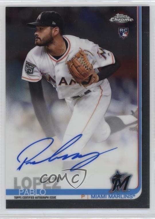 2019 Topps Chrome Rookie Auto Pablo Lopez #RA-PL Auto n7r