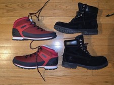 Timberland Boots - Two Pair Size 12 Black  Red / Black
