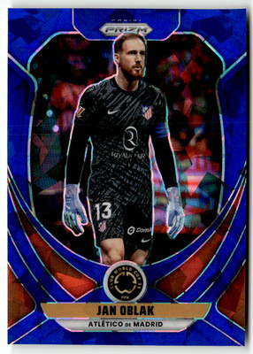 2025 Panini Prizm Club World Cup No. 23 Jan Oblak Blue Ice Prizm 107/175