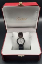 Must de Cartier Ronde Solid Silver Dress Watch Quartz 1815 Working