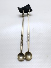 VINTAGE SILVER TONE MOROCCAN BERBER GYPSY EARRINGS ELEGANT ETHINC AFRICAN JEWELS