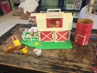 Vintage 1990 Fisher-Price Little People Farm Barn, Silo & Accessories