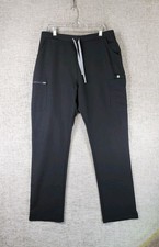 FIGS Technical Collection Cargo Scrub Pants Mens LT Tall 34x32.5 Black EUC