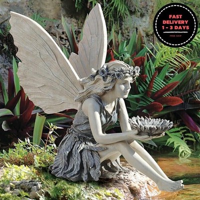 Adornos de estatua de hada para jardín al aire libre, escultura de ángel, figura