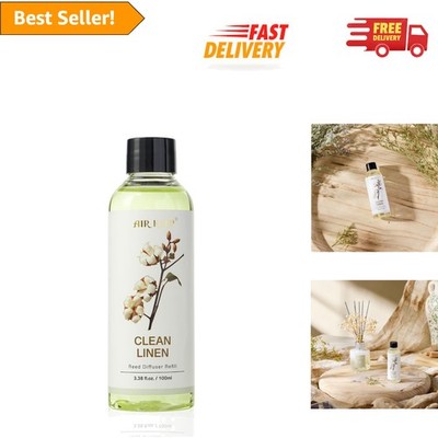 Airkeep Reed Diffuser Oil Refill - Clean Linen, 3.38oz for Inviting Atmosphere