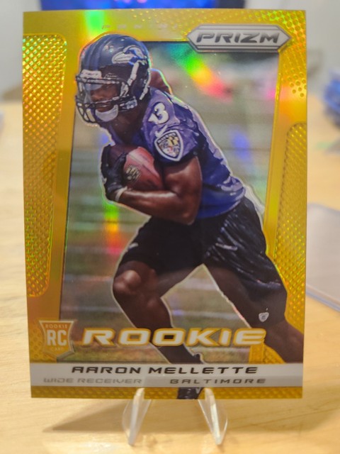 2013 Panini Prizm Football Card #202 Aaron Mellette Rookie GOLD 1/10!!