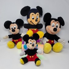 VINTAGE LOT of 4 Mickey Mouse Plushies Dating 1950- 1970s Walt Disney