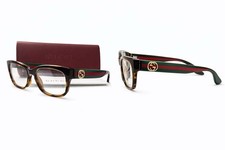 Gucci Tortoise Cat Eye Full Rim Plastic Eyeglasses GG0278O 012 Designer