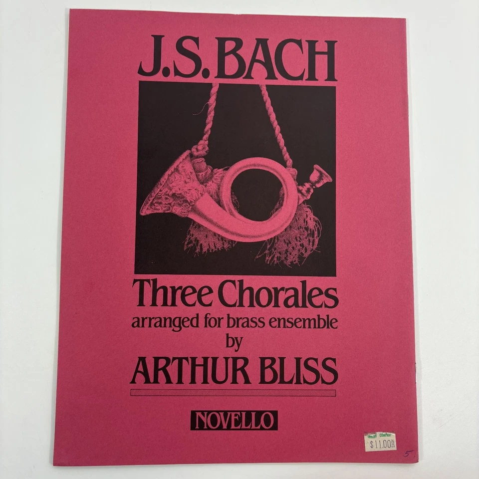 J.S. Bach Three Chorales Brass Ensemble Music Score & Parts Arthur Bliss Novello - Image 2 of 4