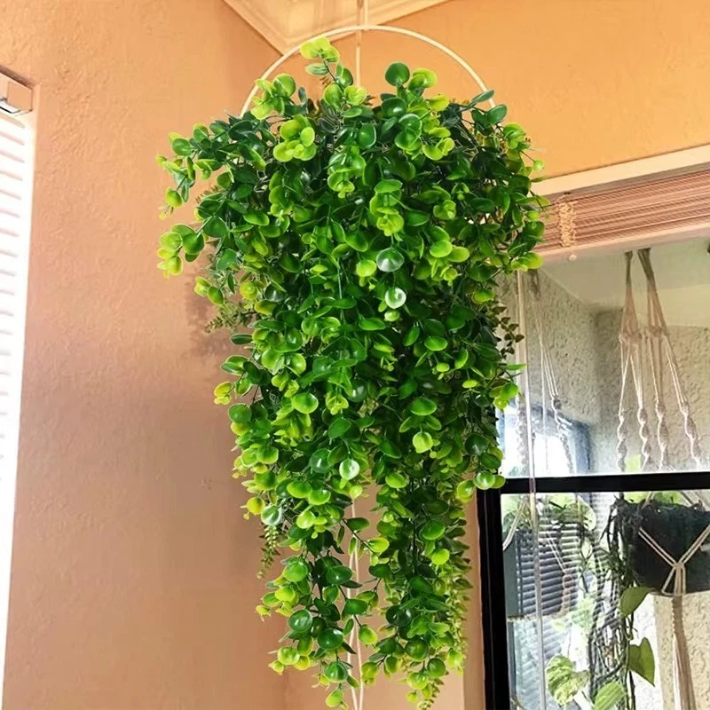 Künstliche Hängepflanze | ca. 80 cm Länge | Eukalyptusblätter Deko - Bild 2 von 4