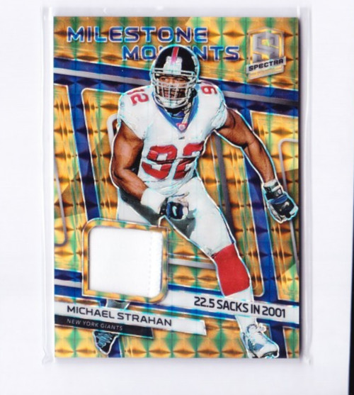 2019 Panini Spectra Michael Strahan GOLD PATCH #1/10 New York Giants
