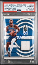 2023 National Treasures Shai Gilgeous-Alexander NBA Material /99 PSA MINT 9 AUTO