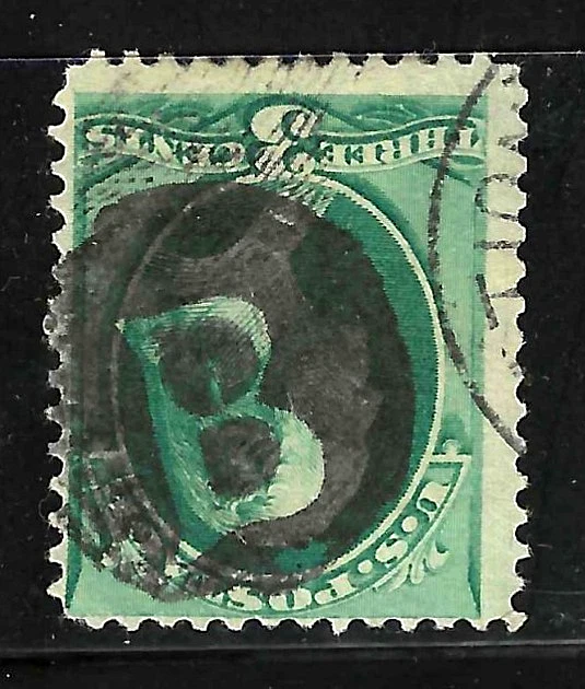 Collection 3 Diff LETTER B Fancy Cancel 3 Cent Washington Banknote 1870's US2-18 - Image 2 of 4