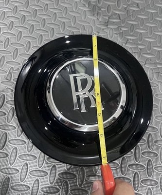 1 Pc Floating Hub Cap Fits Rolls Royce RR Center Cap Black Free Shiping & Return
