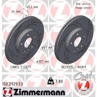 2X Zimmermann 150.2929.53 Bremsscheibe FüR Mini BMW 2 X1 X2 1 Clubman F45 F46