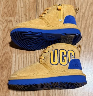 Ugg Toddler Nemuel Graphic Outline Chukka Boot Summer/Neptune Suede Size 9 NWOT