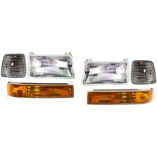 Headlight Kit For 1992-1996 Ford F-150 Driver and Passenger Side with bulbs
