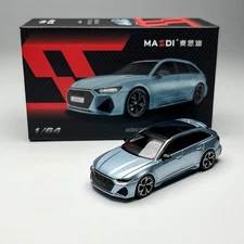 Masdi 1/64 Audi RS6 Avant Glacial Blue Diecast Alloy Car Model