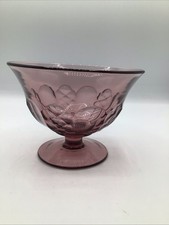 EAPG Flint Co Amethyst Footed Bowl Compote