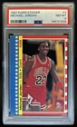 1987-88 Fleer Michael Jordan Stickers #2 Bulls PSA 8
