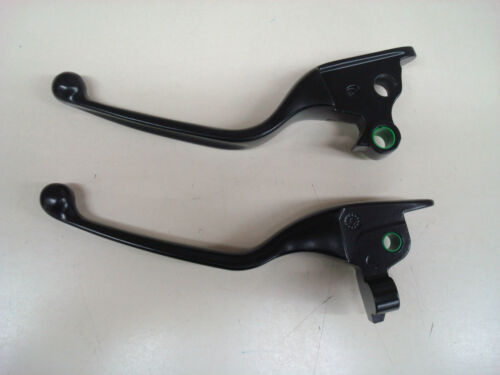 SMOOTH ERGO BLACK LEVERS FOR 2008 TO 2013 TOURING MODELS HARLEY DAVIDSON - Picture 1 of 3