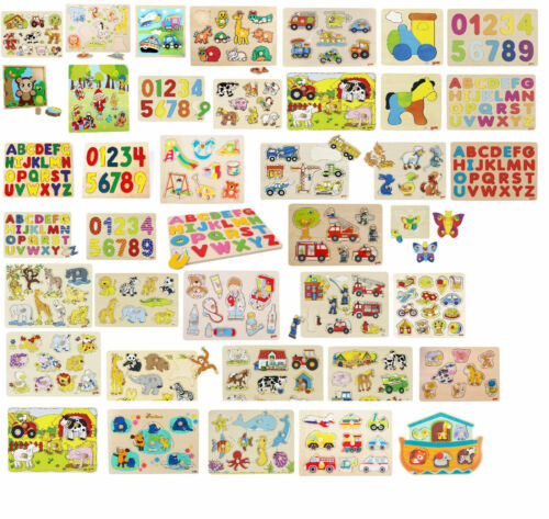 Steckpuzzle Holz goki Steck Puzzle Setzpuzzle Einlegepuzzle Kinderpuzzle NEU - Bild 1 von 74