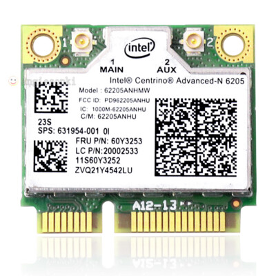 HP Intel 6205ABGN WLAN Karte 2.4G-5G für Elitebook 8460w 8560w 8760w
