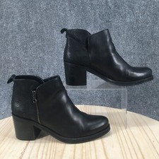 Chikato Botas Mujer 39 Botín Negro Cremallera Lateral Informal Cómodo Tacones Bloque