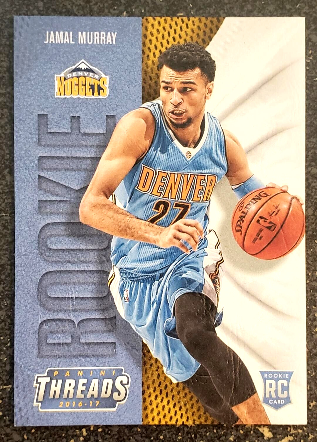 Jamal Murray ROOKIE 2016-17 Threads Leather RC #221 Nuggets NM or better