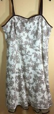 DRESSBARN Sun DRESS SZ 20W BROWN FLORAL STRAPS