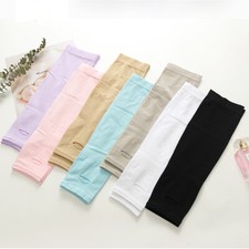 Arm Sleeves Ice Silk Fabric UV Sun Protection Cover Outdoor Sports Golf /