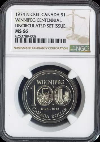 1974 Canada Dollar $1 Winnipeg NGC MS66 - Quality