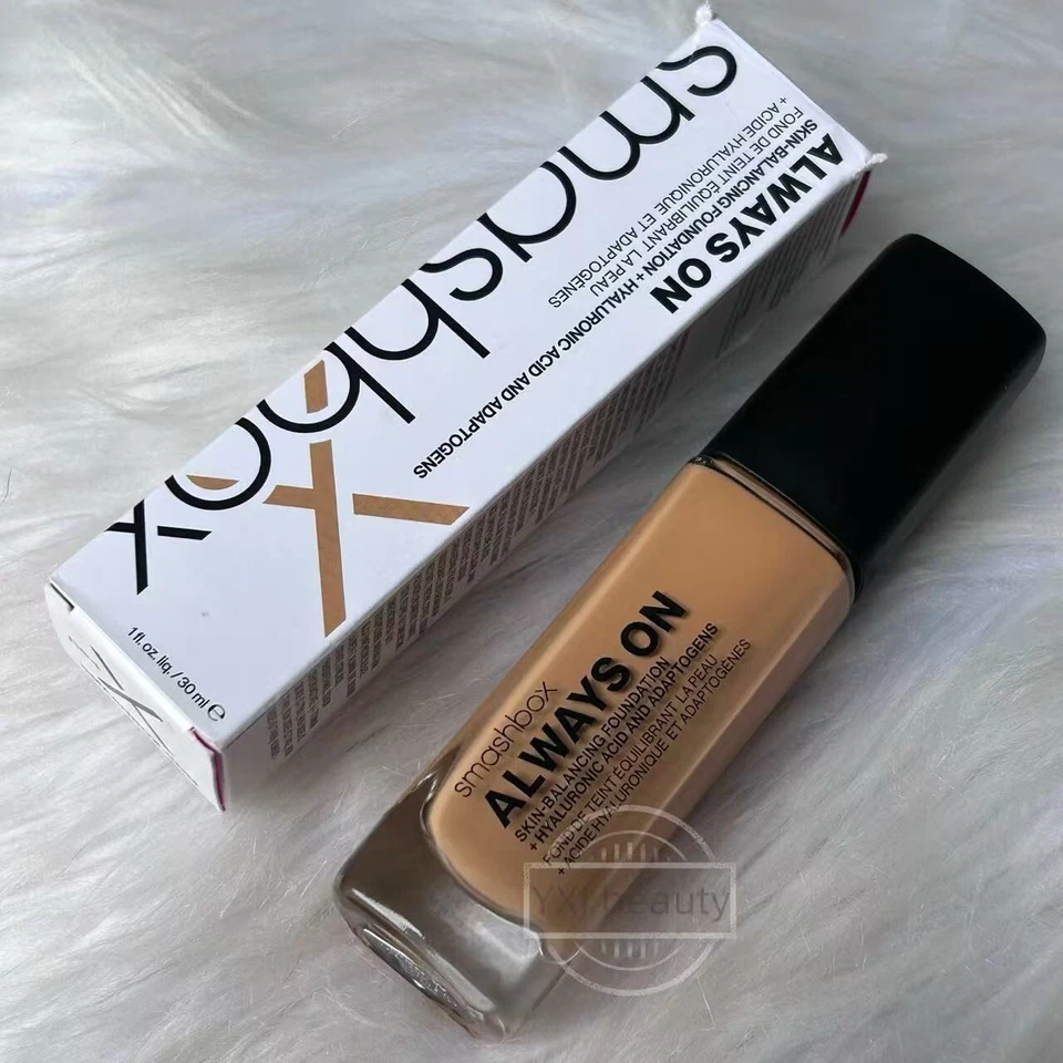 Smashbox Always on 16-Hour Skin-Balancing Foundation~M20-W~Full Size 30ml~New - Image 3 of 4