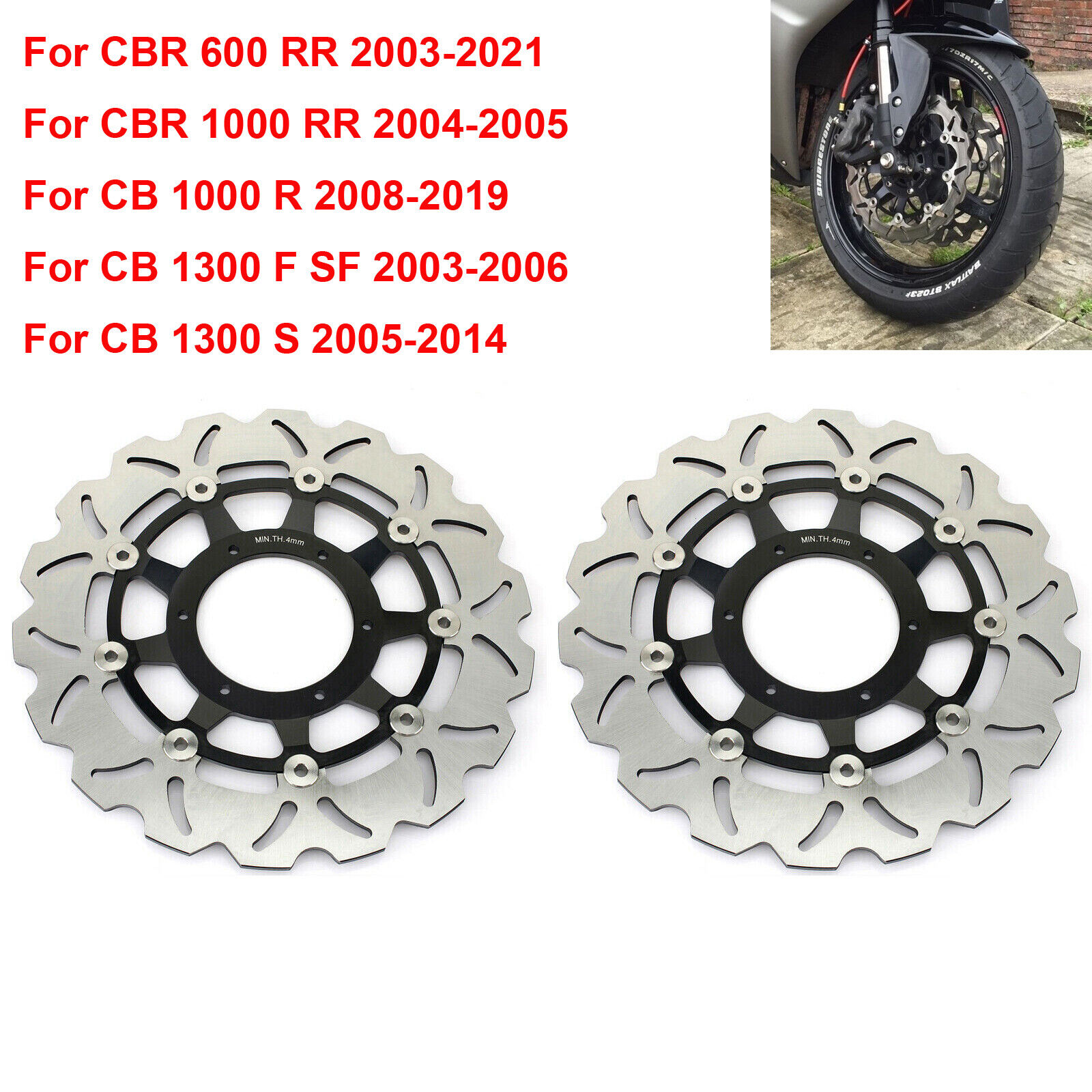 Front Brake Disc Rotors for Honda CBR600RR CBR 600 RR 2003-2022 CBR1000 RR  04 05