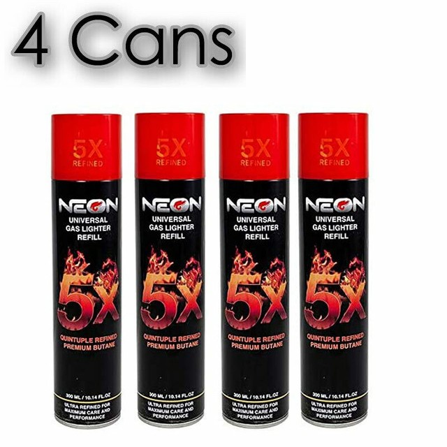 Butane Lighter Fluid Gas Neon 5x Refill Fuel Lighter Refined 5 Times 4