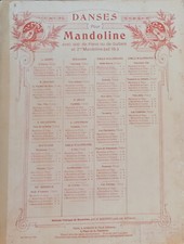 RARE SPARTITO MUSICALE BELLA BOCCA Mandolino e Pianoforte BELLENGHI - WALDTEUFEL